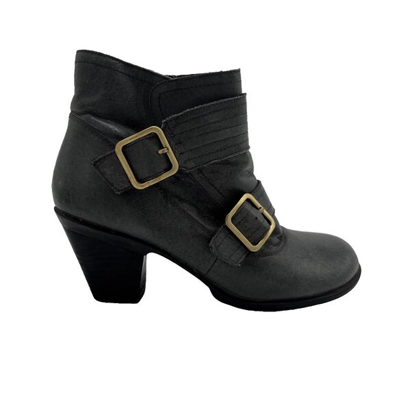 MIZ MOOZ Size 8 Gray Women Evan Leather Zippered Ankle Boots Booties - Picture 9 of 15